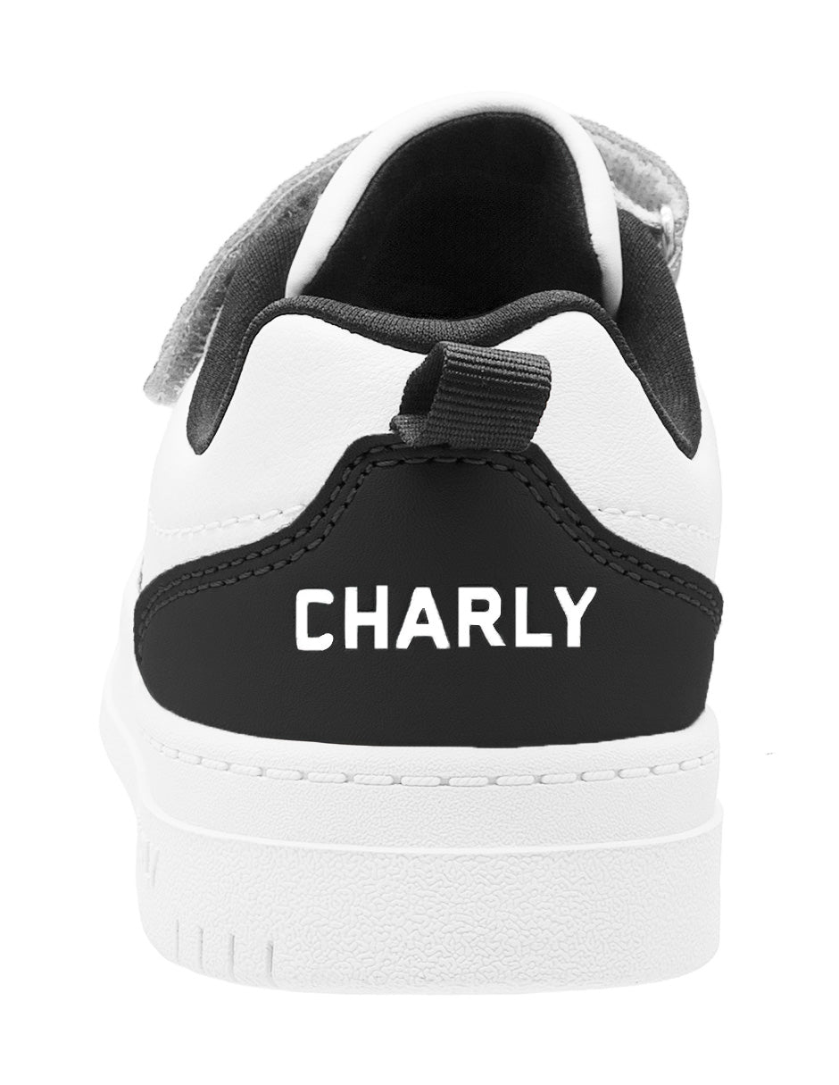 Tenis Charly Urbanos Blanco Negro Niños