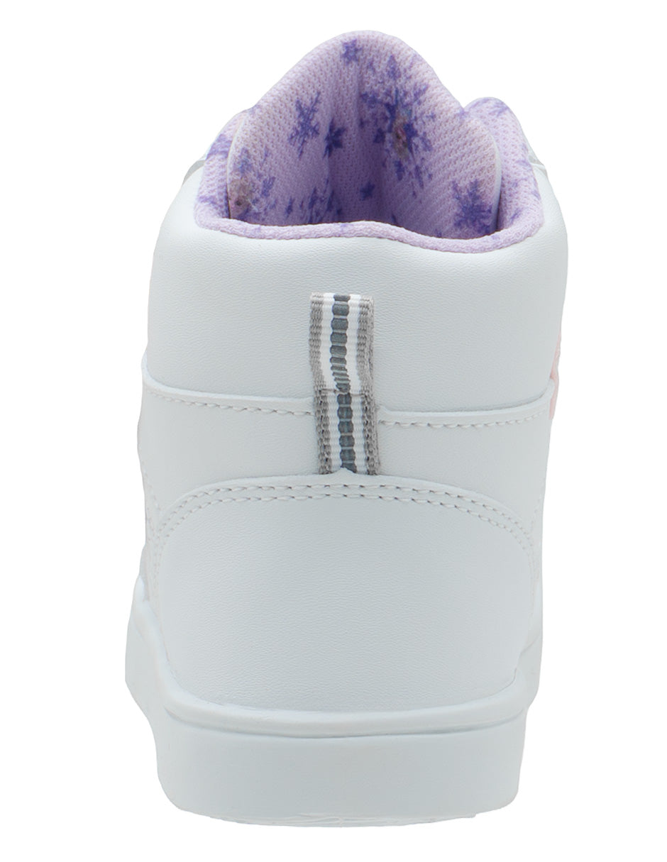 Tenis Escolar Tipo Bota Blanco Niña Disney Frozen Belua Bubble Gummers