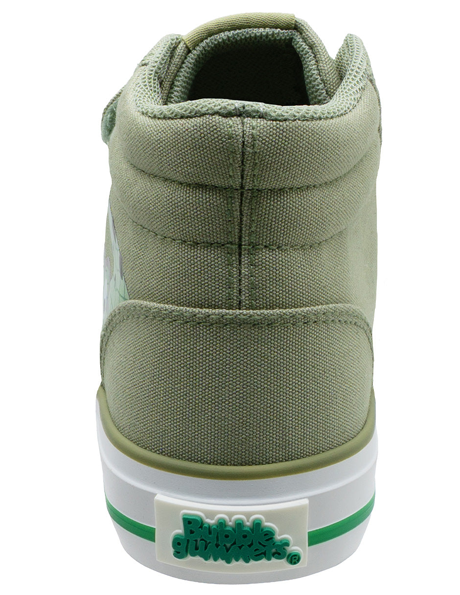 Tenis Tipo Bota Verde Cocodrilo Niño Bubble Gummers.
