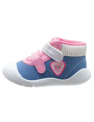 Tenis Niña Mezclilla Rosa Corazon Bubble Gummers