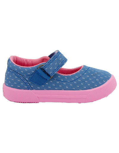 Zapato Tenis Mary Jane Hada Niña Mezclilla Rosa Bubble Gummers