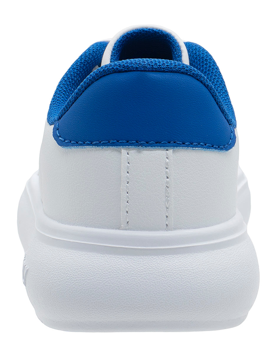 Tenis Blanco Azul Choclo Niño Charly.