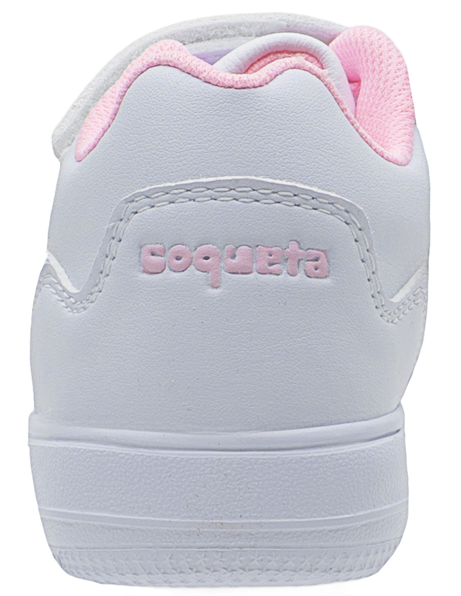 Tenis Choclo Escolares Blancos Niña Coqueta