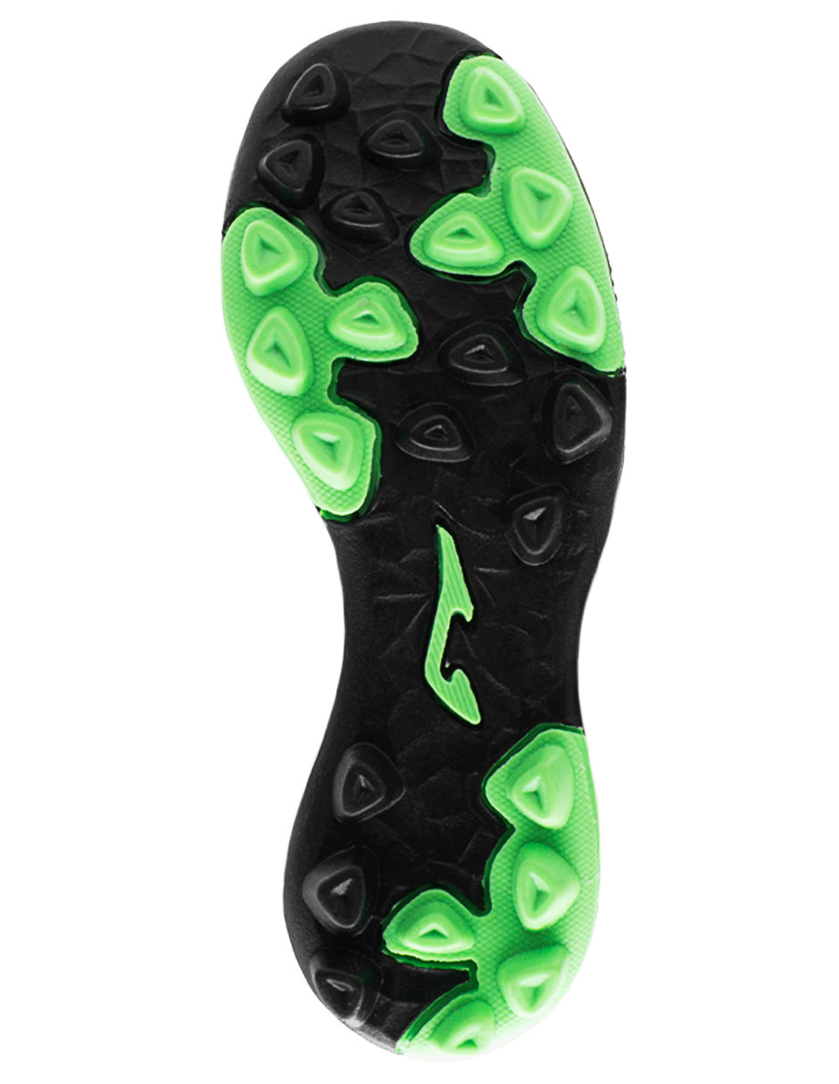 Tenis Soccer Para Niño Joma Negro Verde