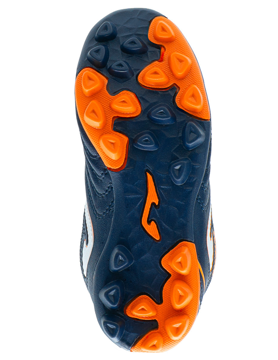 Tenis Soccer Para Niño Joma Marino Naranja
