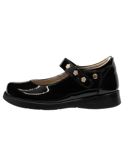 Zapato Escolar Mary Jane Niña Charol Negro Ninos