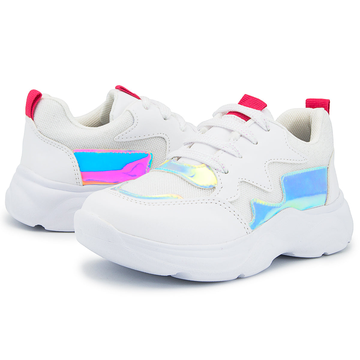 Tenis Casuales Chunky Niña Blanco Tornasol Tropicana