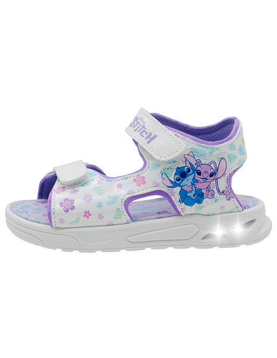 Sandalia Niña Disney Stitch Luces LED Blanca Tropicana