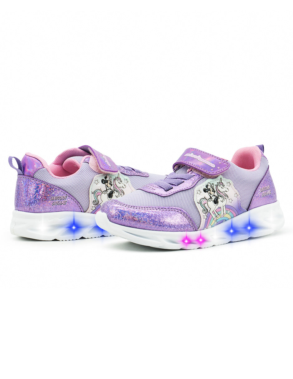 Tenis Niña Minnie Mouse LED Tropicana