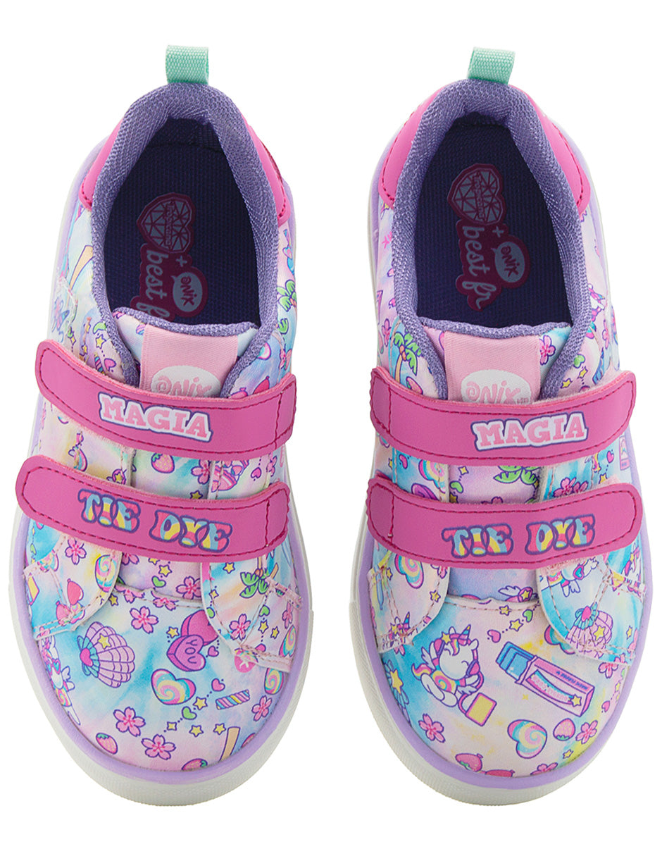 Tenis Niña LED Doble Tira Contactel Unicornio Tropicana