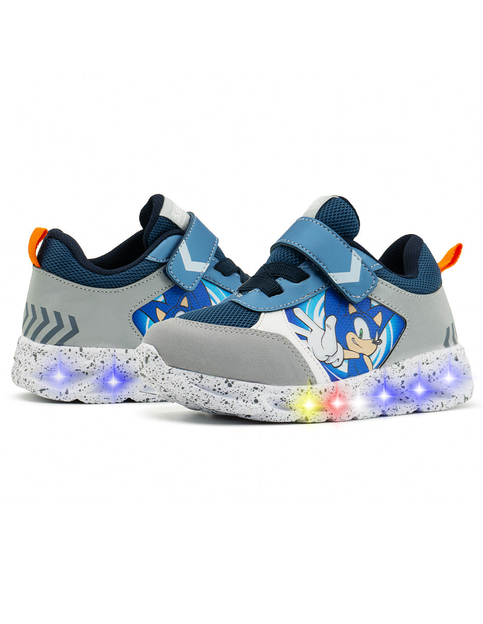 Tenis Deportivos Niño Sonic the Hedgehog LED Tropicana