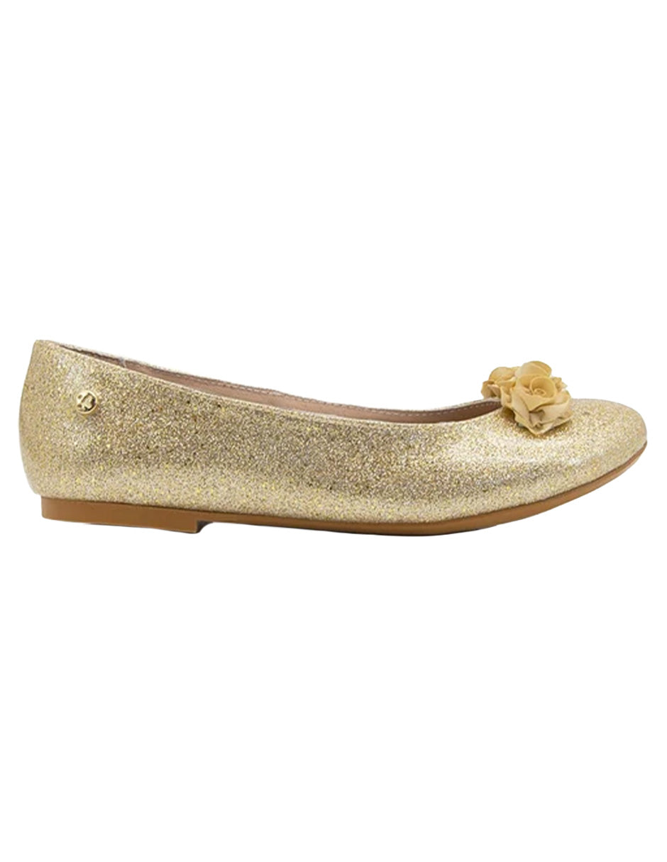 Balerina Karsten Para Niña Salida Graduación Piel GlitterOro
