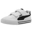Tenis Puma Court Classic Blanco Negro Infantil 18-21.5