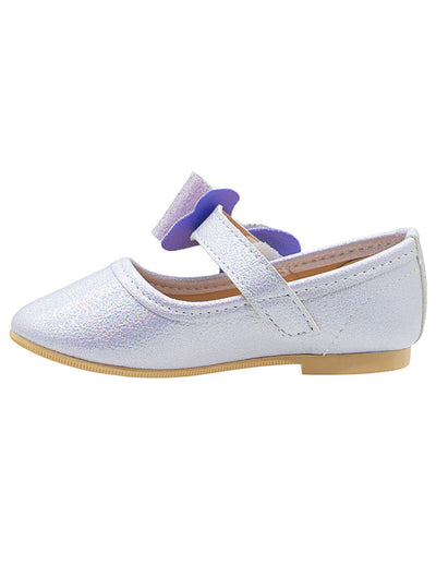 Zapato Mary Jane Niña Iridiscente  Moño Ninos