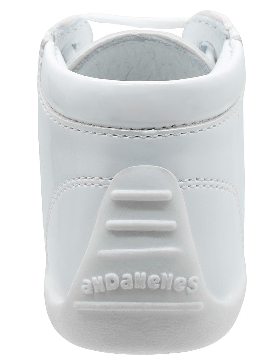Zapato Tipo Botita Charol Blanco Niño Andanenes®