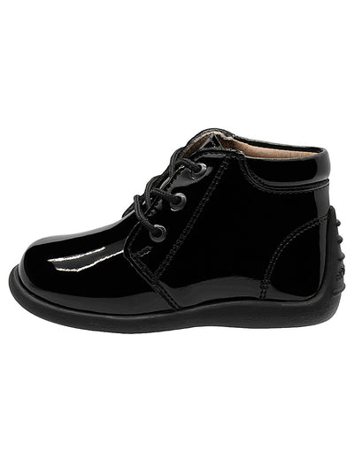 Zapato Escolar Tipo Bota Charol Negro Niño Andanenes®
