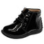 Zapato Escolar Tipo Bota Charol Negro Niño Andanenes.
