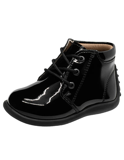 Zapato Escolar Tipo Bota Charol Negro Niño Andanenes®
