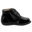 Zapato Escolar Tipo Bota Charol Negro Niño Andanenes.