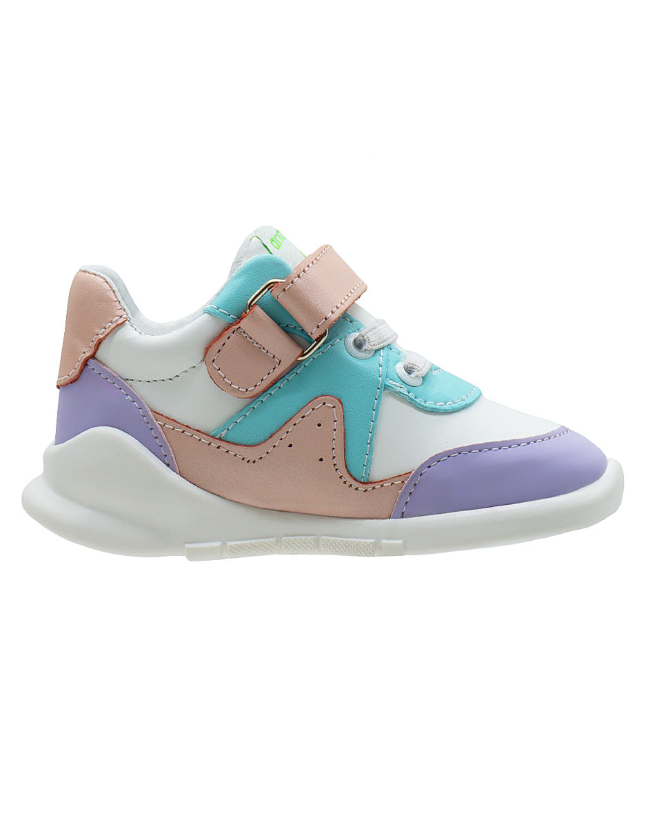 Tenis Choclo Blanco Rosa Niña Andanenes