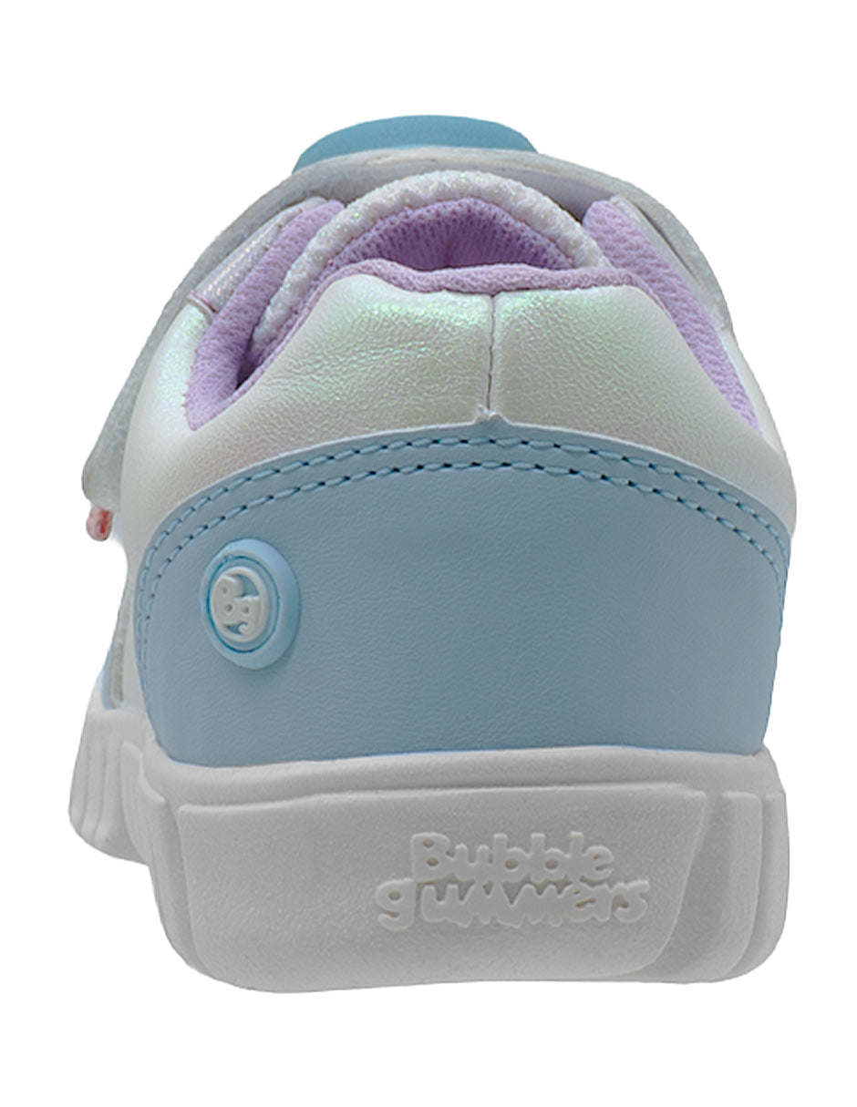 Tenis Deportivos Choclo LED Azul Princesa Niña Bubble Gummers.