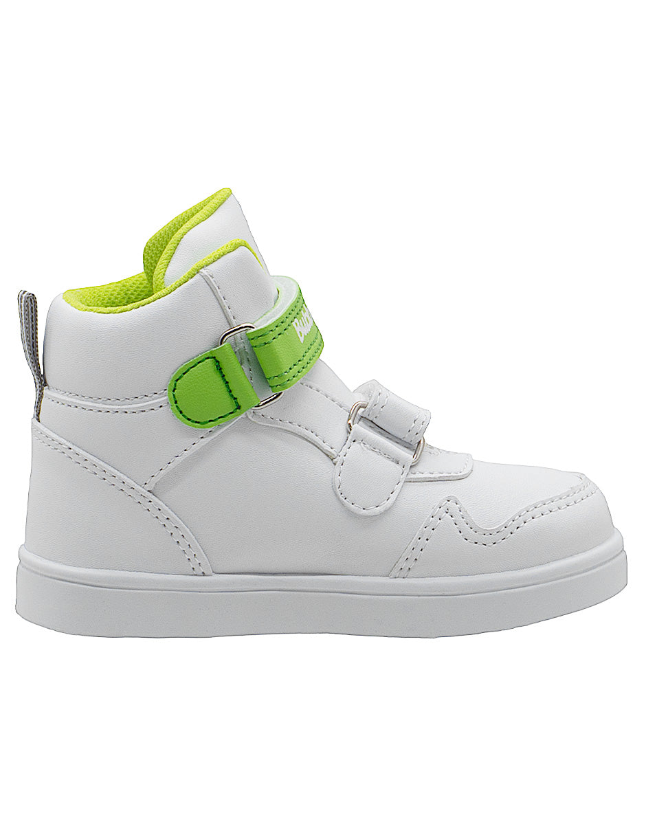 Tenis Blanco Tipo Bota Escolar Niño Balboa Bubble Gummers Disney Buzz Lightyear