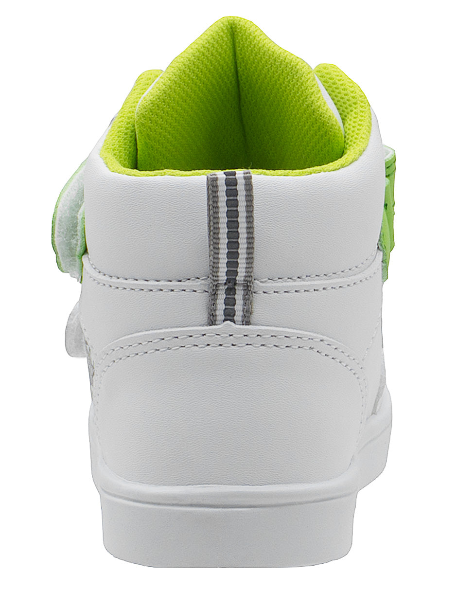 Tenis Blanco Tipo Bota Escolar Niño Balboa Bubble Gummers Disney Buzz Lightyear