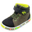 Tenis Bota Luces Para Niño Bubble Gummers Verde Negro