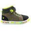 Tenis Bota Luces Para Niño Bubble Gummers Verde Negro