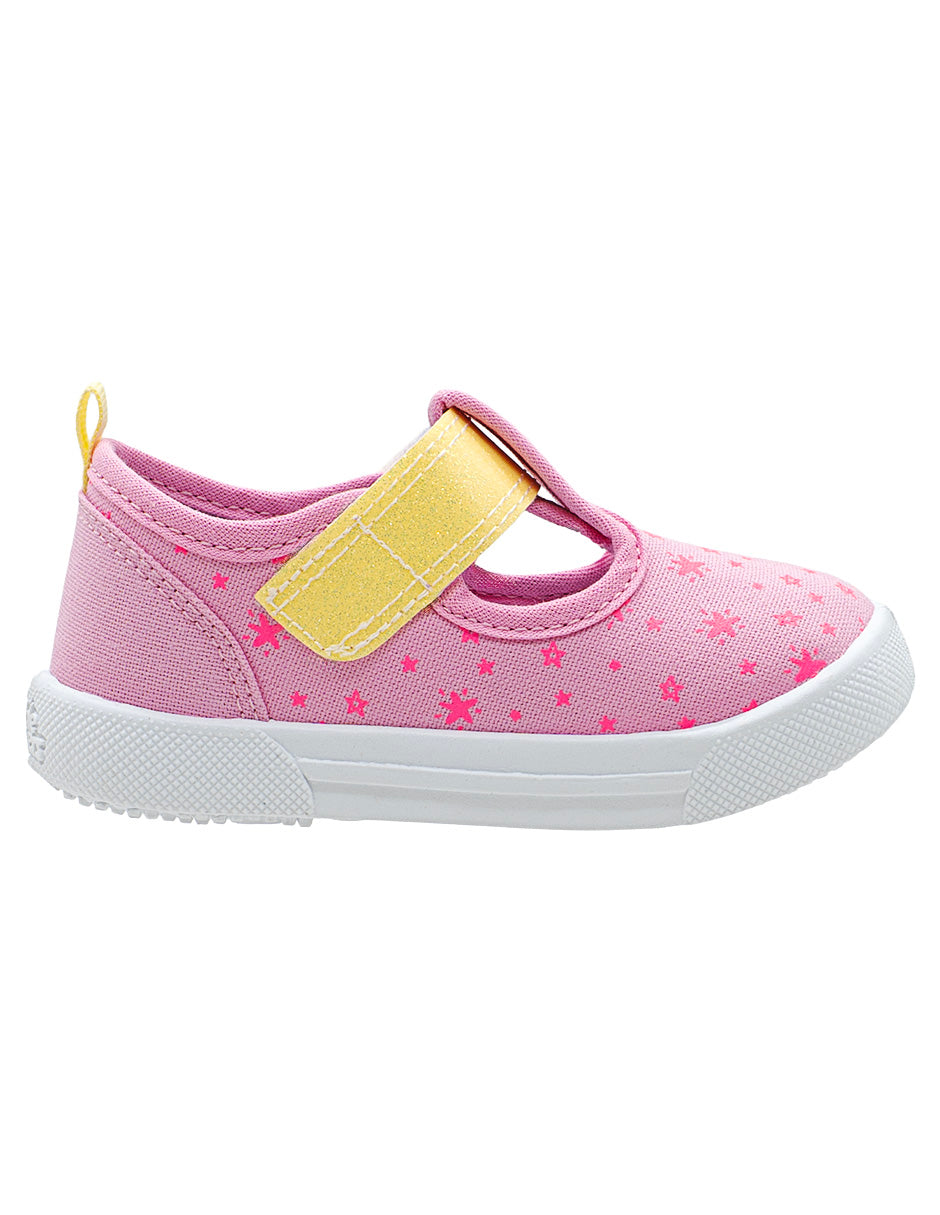 Tenis Para Niña Bubble Gummers Rosa Amarillo