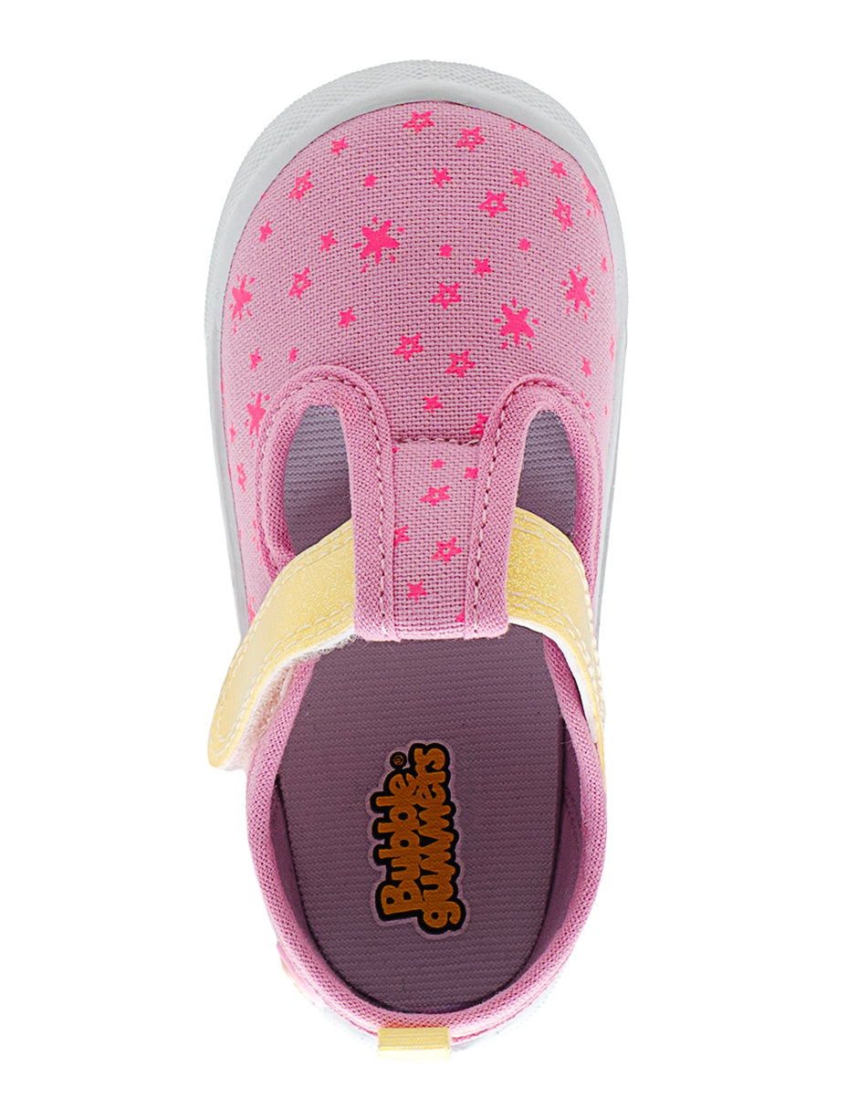 Tenis Para Niña Bubble Gummers Rosa Amarillo