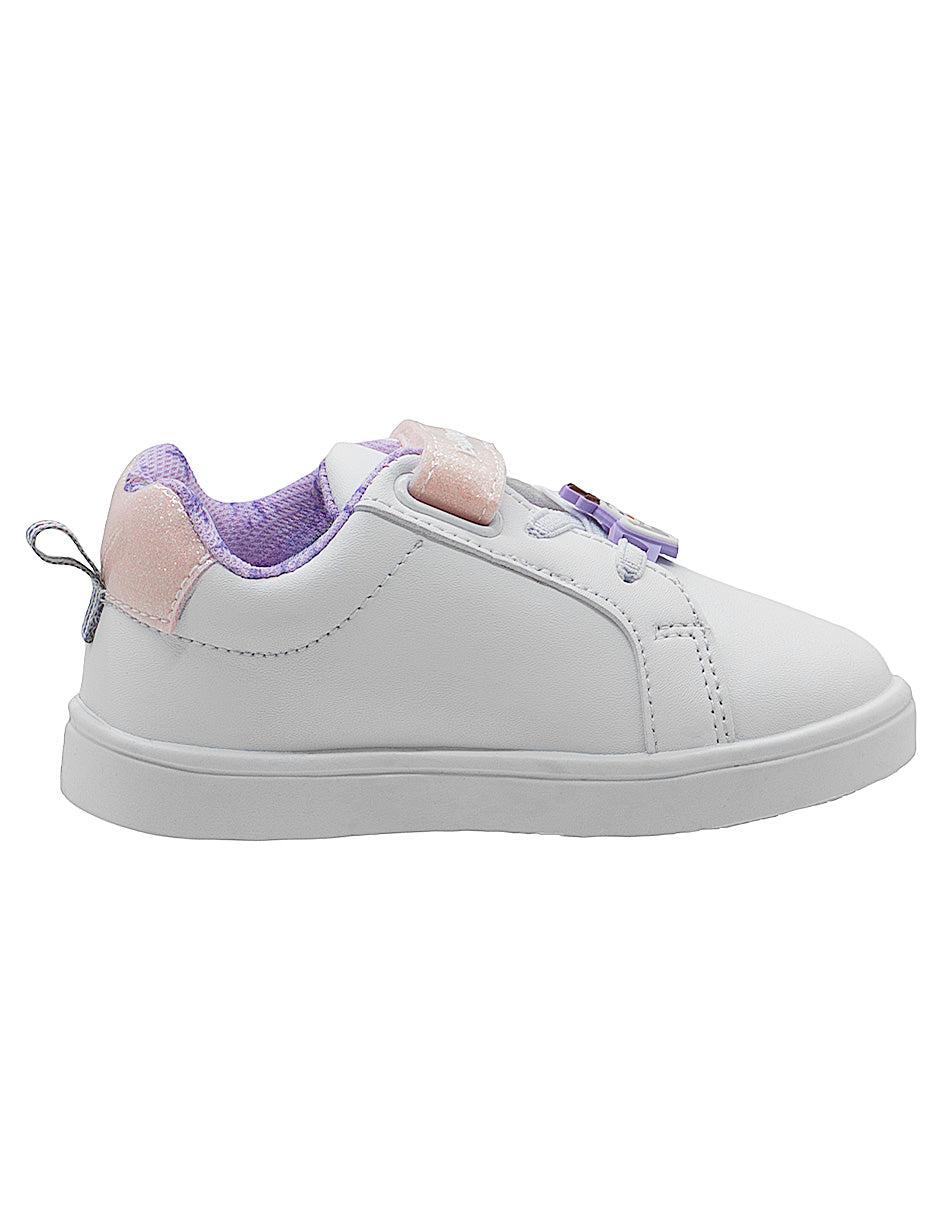 Tenis Choclo Blanco Rosa Lila Niña Frozen Belaura Bubble Gummers