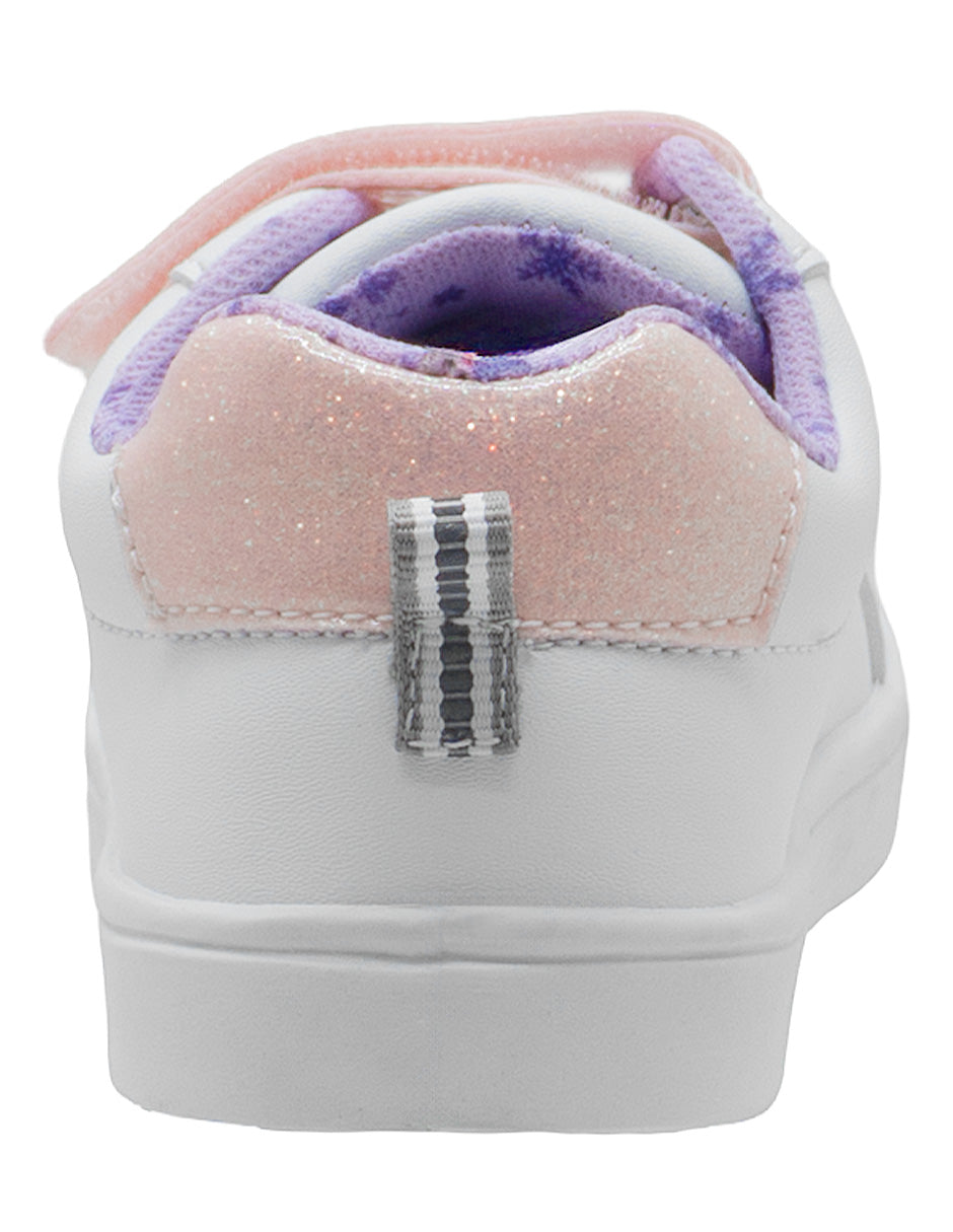 Tenis Choclo Blanco Rosa Lila Niña Frozen Belaura Bubble Gummers