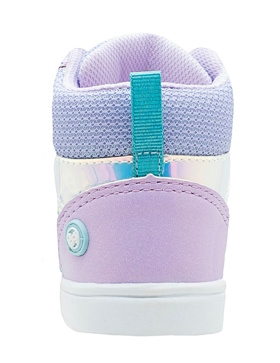 Tenis Bota Para Niña Bubble Gummers Lila Menta