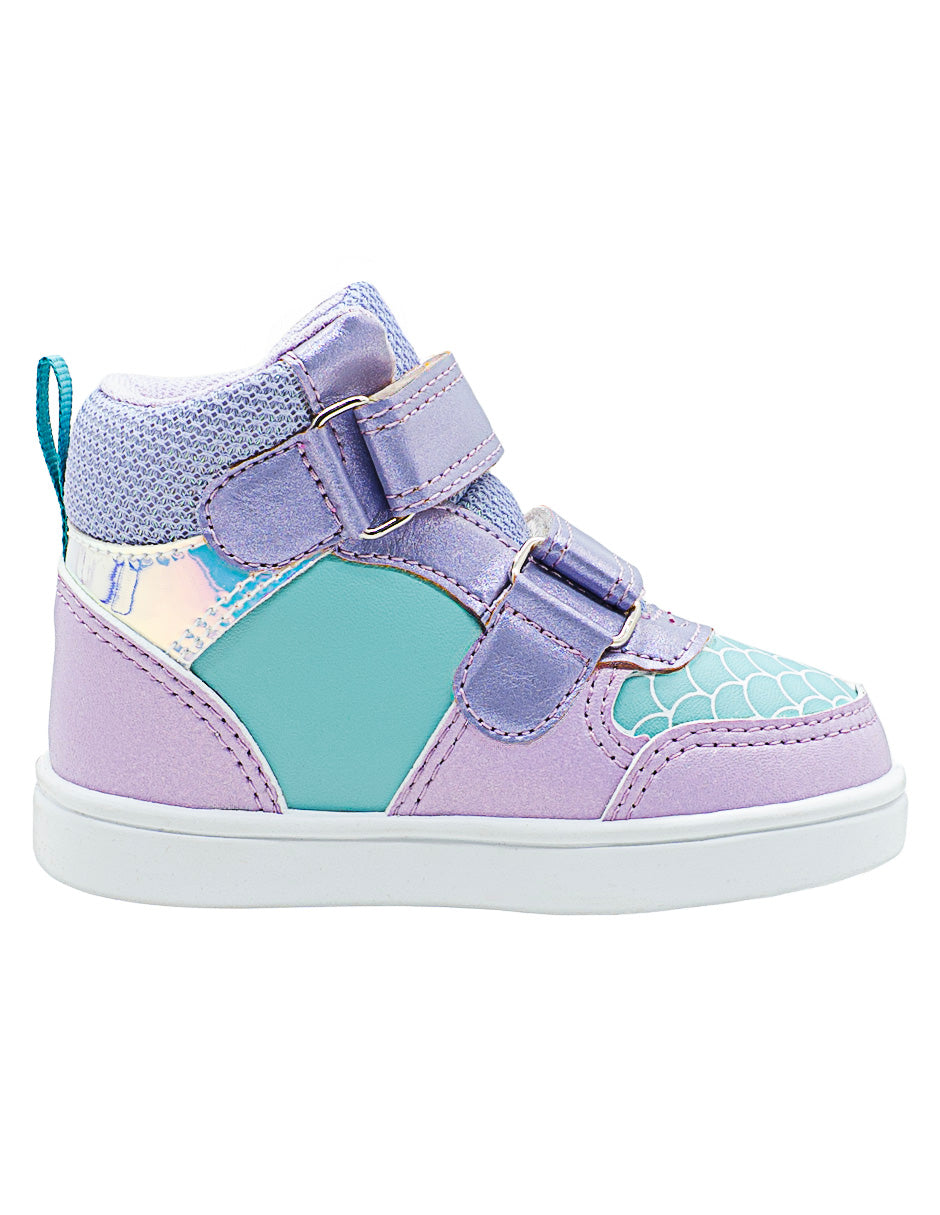 Tenis Bota Para Niña Bubble Gummers Lila Menta