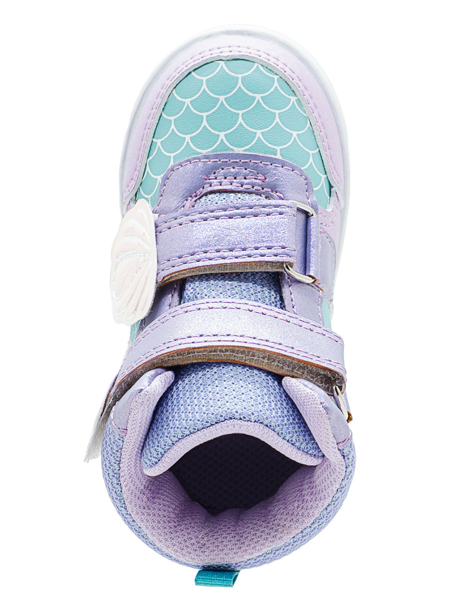 Tenis Bota Para Niña Bubble Gummers Lila Menta