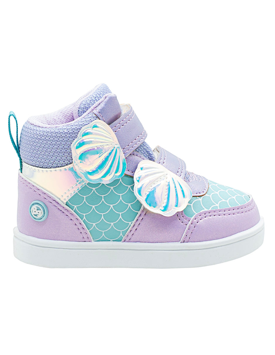 Tenis Bota Para Niña Bubble Gummers Lila Menta