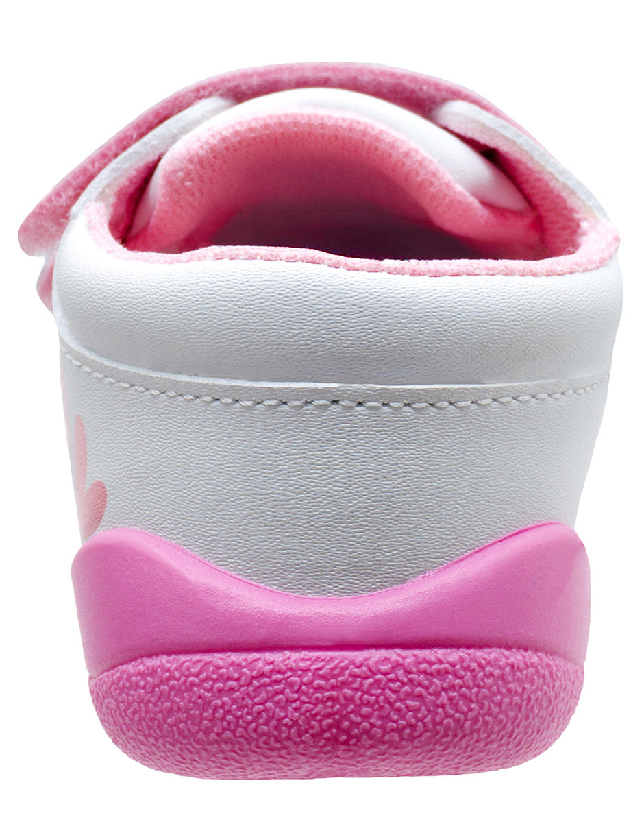 Tenis Choclo Blanco Rosa Primeros Pasos Niña Bubble Gummers®