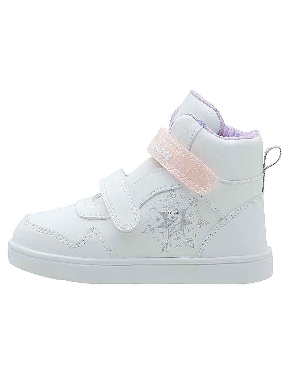 Tenis Escolar Tipo Bota Blanco Niña Disney Frozen Belua Bubble Gummers