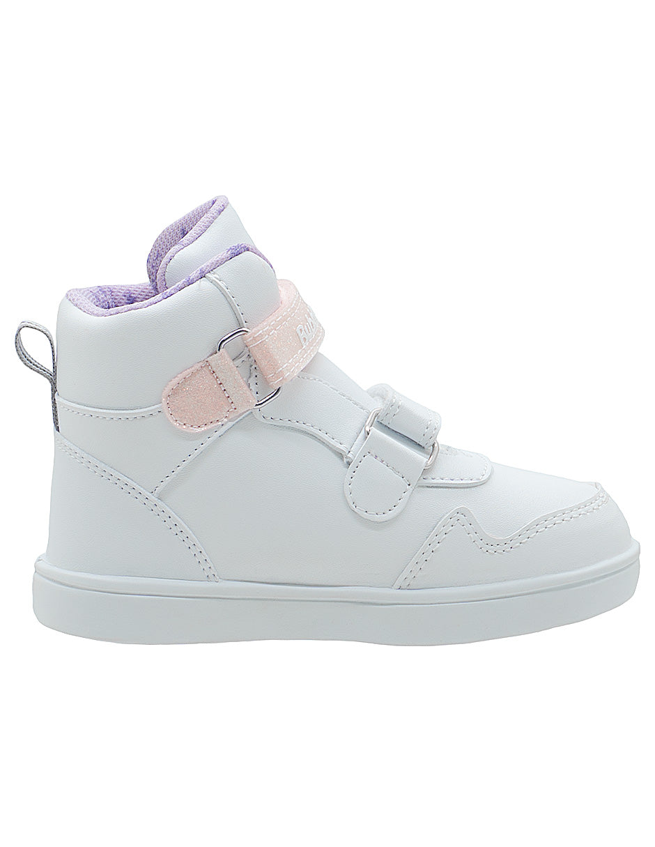 Tenis Escolar Tipo Bota Blanco Niña Disney Frozen Belua Bubble Gummers