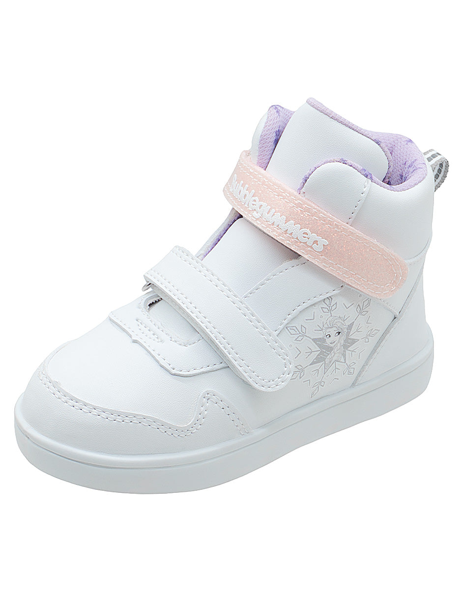 Tenis Escolar Tipo Bota Blanco Niña Disney Frozen Belua Bubble Gummers
