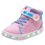 Tenis Tipo Bota Led Rosa Flor Niña Bubble Gummers.
