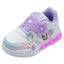 Tenis Luces Para Niña Bubble Gummers Blanco Lila