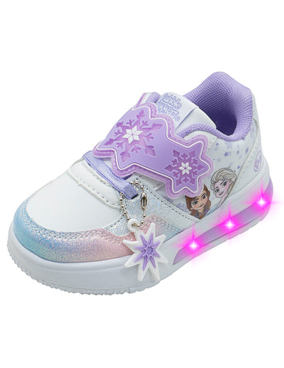 Tenis Luces Para Niña Bubble Gummers Blanco Lila