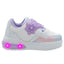 Tenis Luces Para Niña Bubble Gummers Blanco Lila