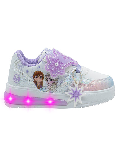 Tenis Luces Para Niña Bubble Gummers Blanco Lila