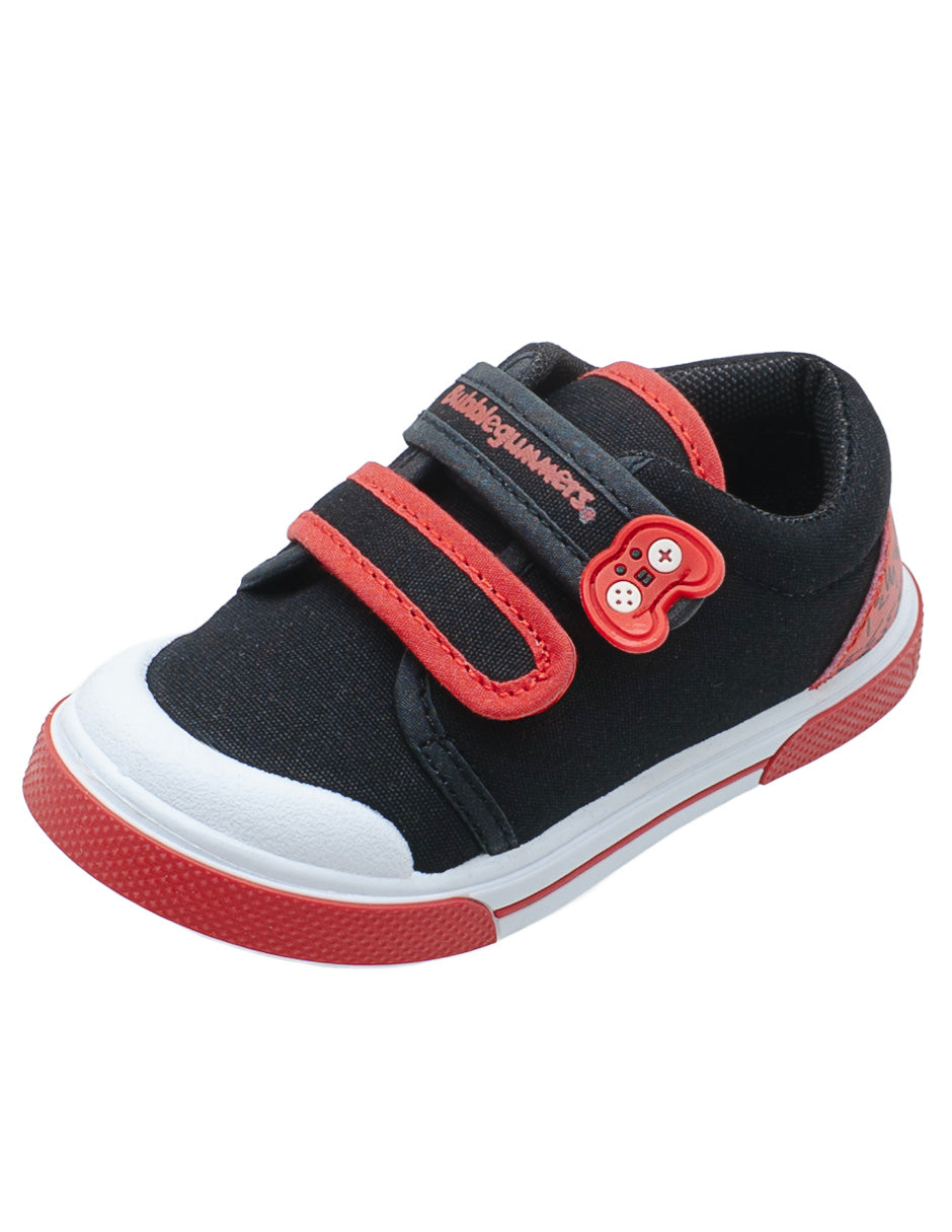Tenis Para Niño Bubble Gummers Negro Rojo