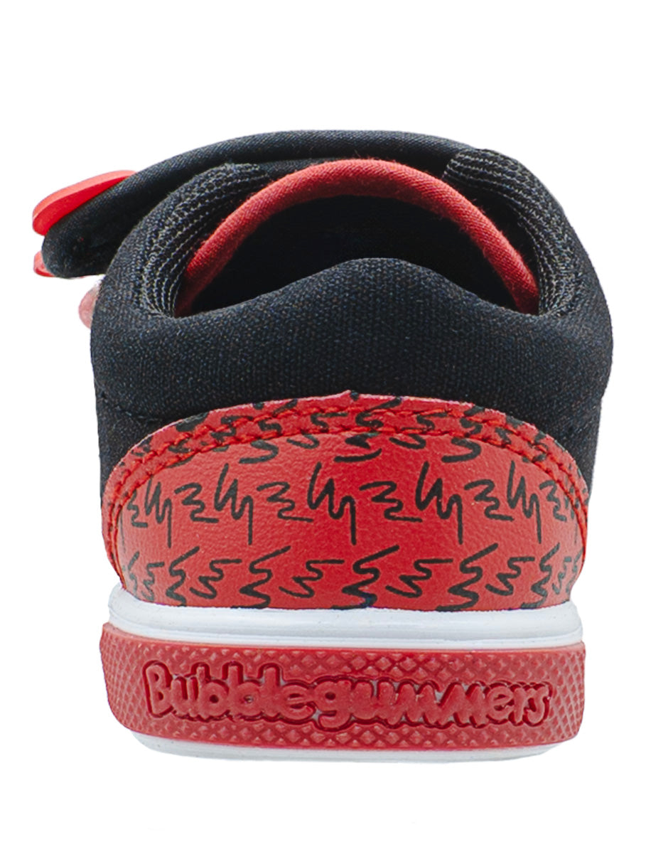 Tenis Para Niño Bubble Gummers Negro Rojo