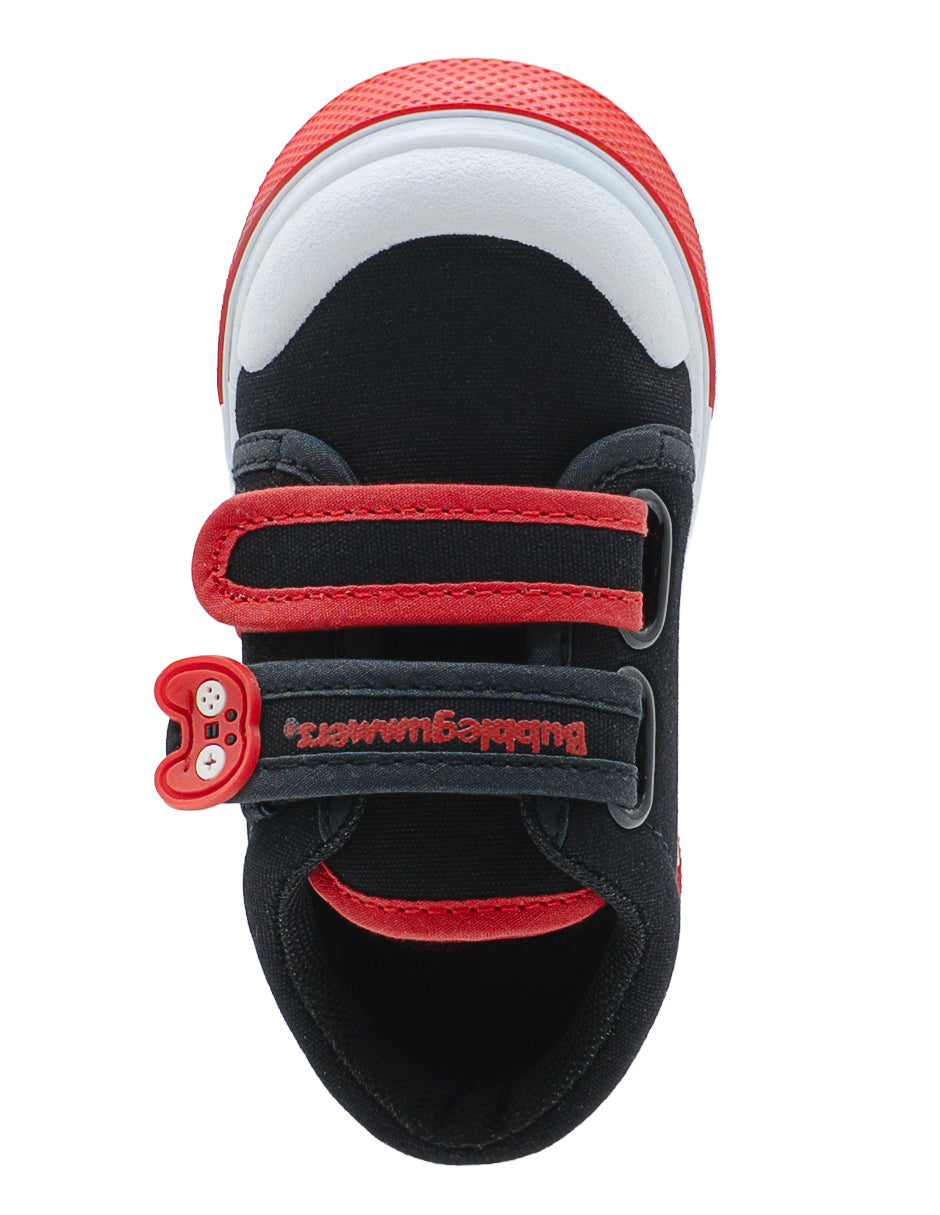 Tenis Para Niño Bubble Gummers Negro Rojo