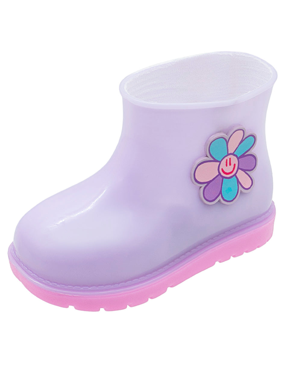 Bota Hule Para Niña Bubble Gummers Lila Rosa